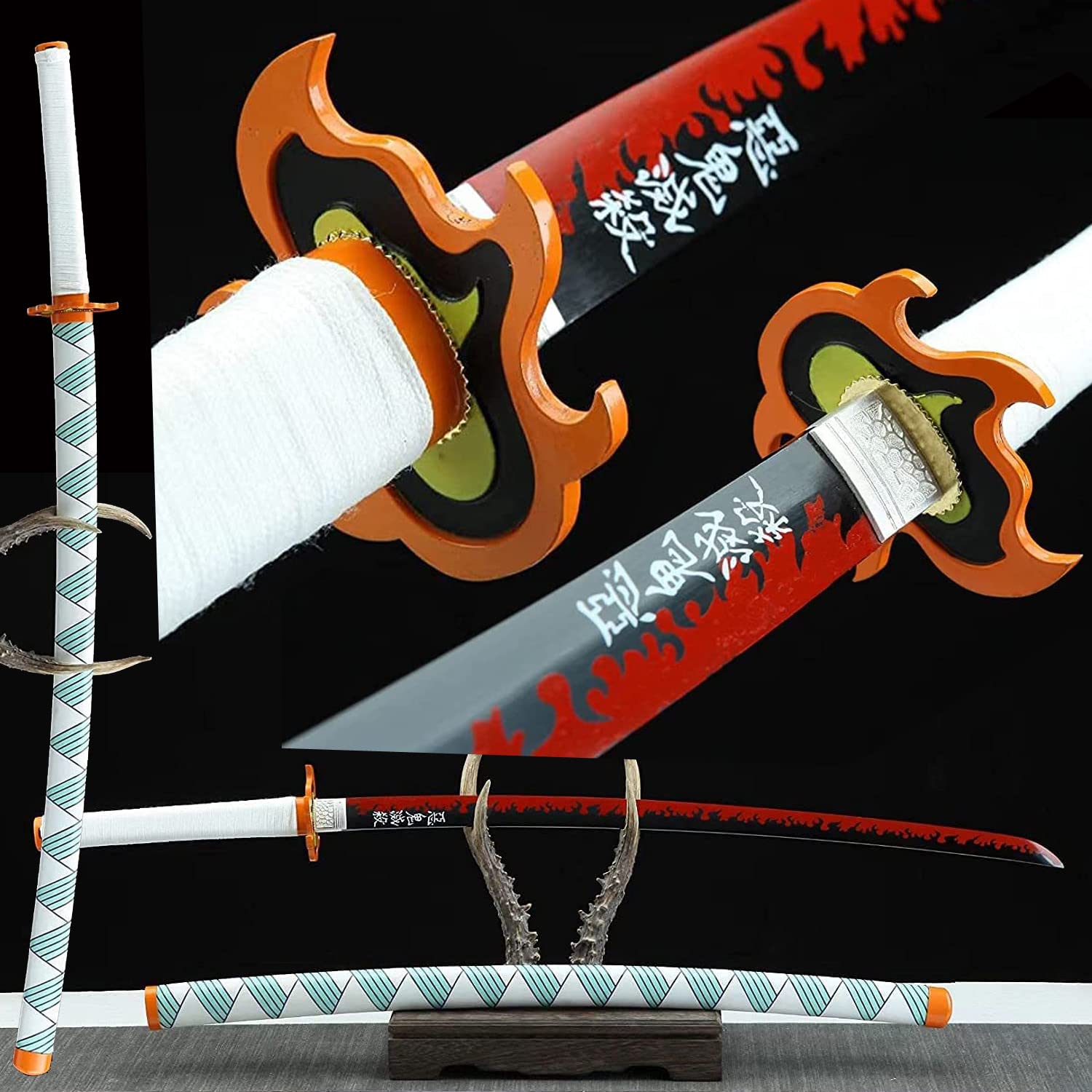 HERO SWORD Japanese Anime Katana - Hand Forged 1045 Carbon Steel Samurai Sword, Full Tang Handmade Sharp Practical Blade - Perfect for Cosplay, Martial Arts Training & Demon Slayer Collection