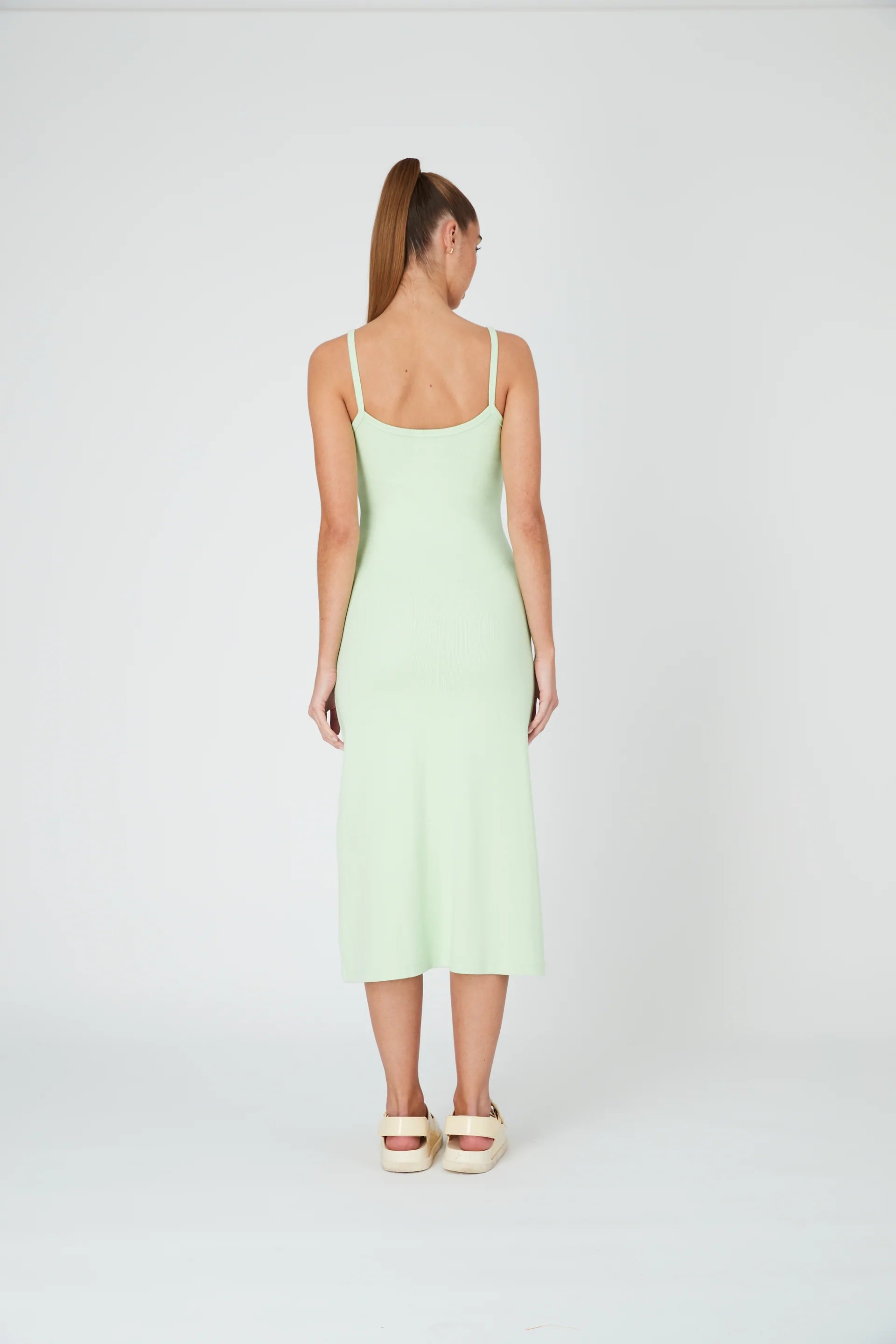 Elegant A-Line Midi Dress in Mint Green - Perfect for Summer Weddings, Garden Parties & Casual Outings