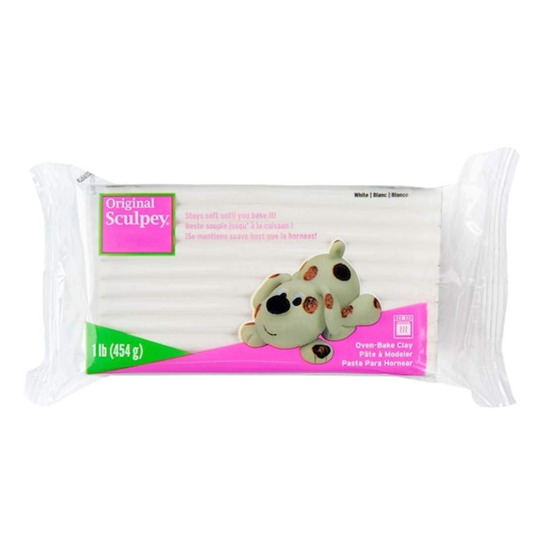 1lb. Original Sculpey Oven Bake Clay (White) - Non-Toxic Polymer Clay for DIY Crafts, Jewelry Making & Home Decor - Perfect for Artists, Kids & Beginners