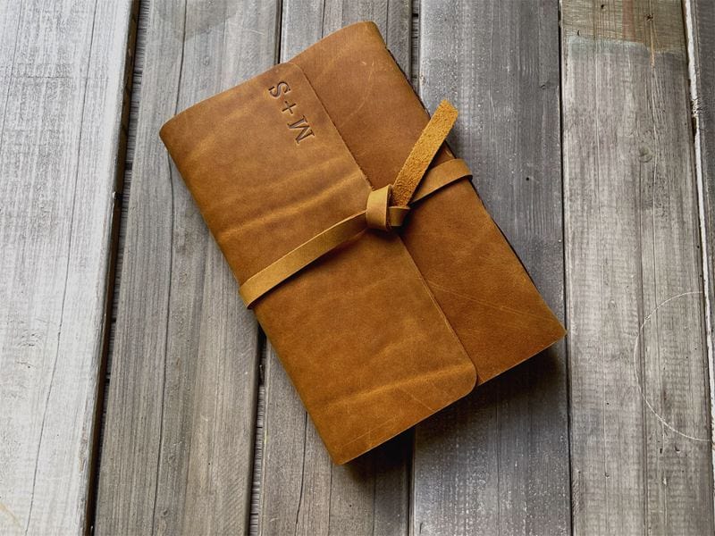 Custom Yellow Leather Sketchbook Journal - Personalized Name & Date - Perfect for Artists, Writers & Travelers - Ideal for Sketching, Note-Taking & Gift Giving