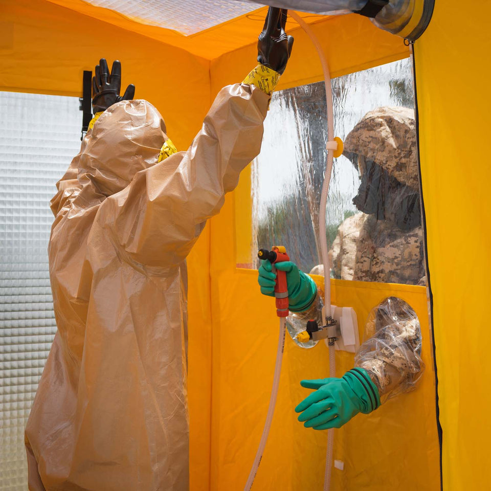 MIRA Safety DS1 Portable Emergency Decontamination Shower for Chemical Spills & Hazmat Situations - Ideal for First Responders, Industrial Workers & Outdoor Safety Kits