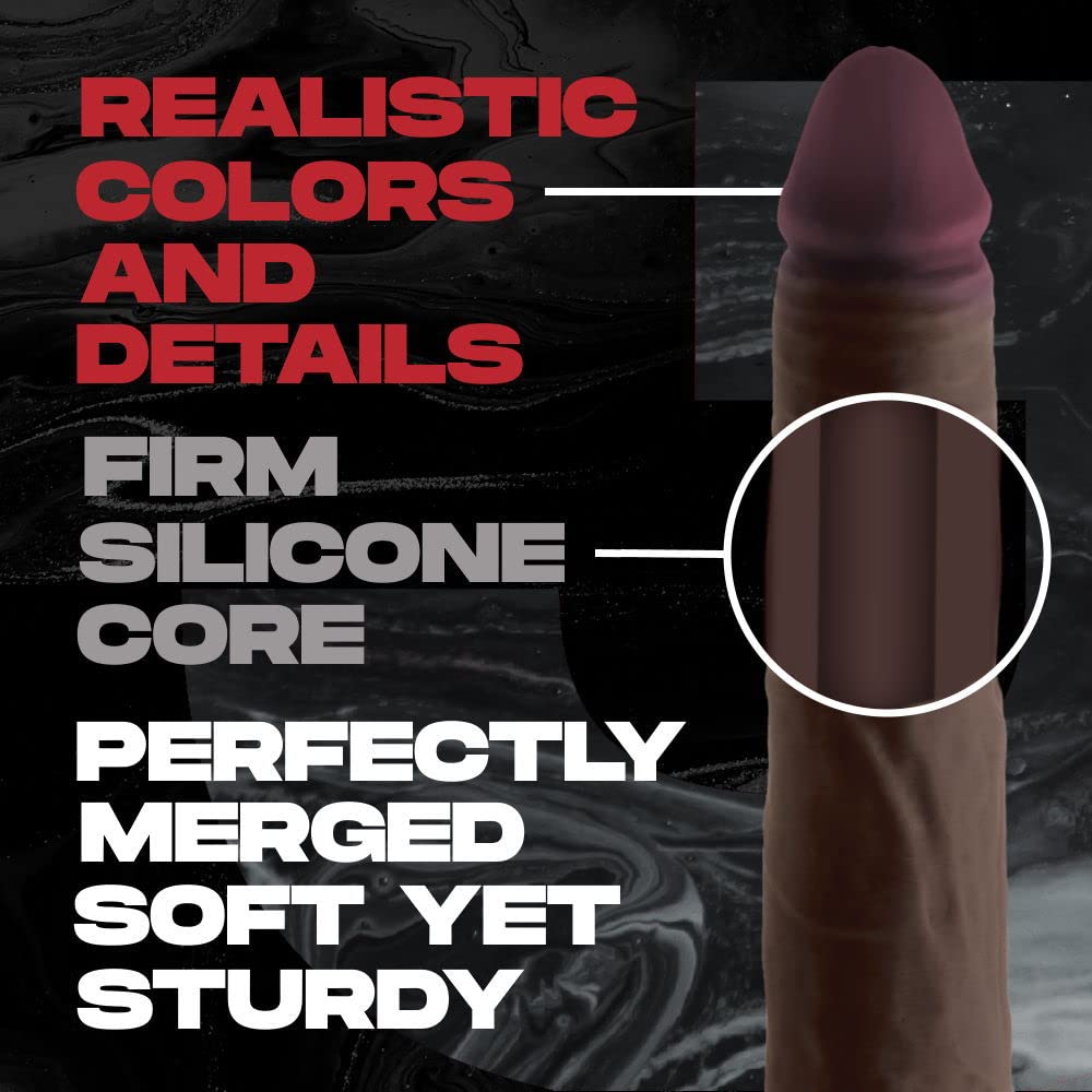 Ultra-Realistic Double-Layered Silicone Dildo - J Flexiskin Shaft Model for Deep Penetration | Super Soft Liquid Silicone Sex Toy | Hands-Free Harness Compatible | Perfect for Couples, LGBTQ+ Play & Solo Exploration | Enhance Intimate Moments in the Bedroom or for Fantasy Roleplay