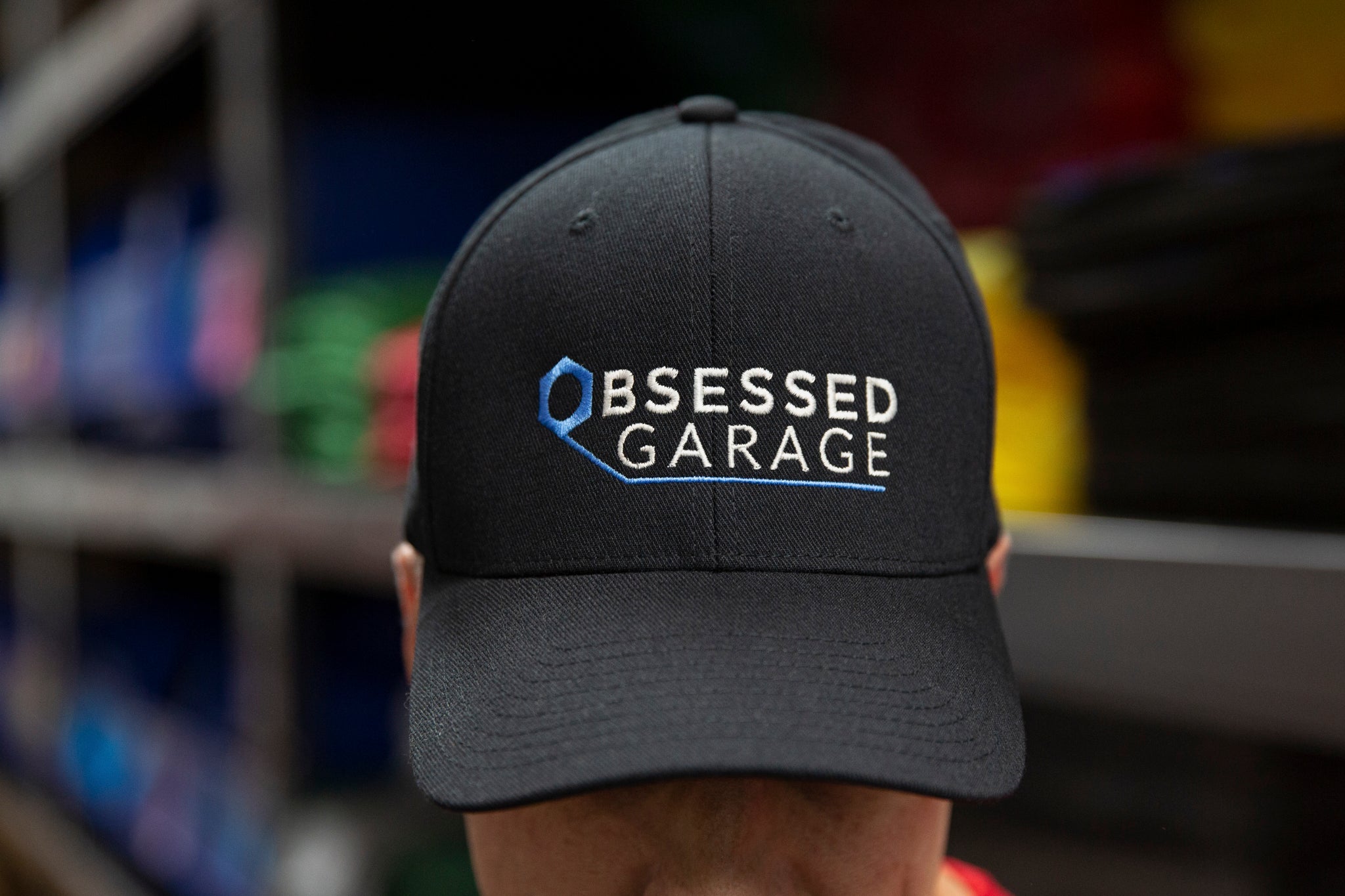 Obsessed Garage Logo Hat - Premium Adjustable Baseball Cap for Car Enthusiasts - Perfect for Car Shows, Racing Events & Outdoor Activities
