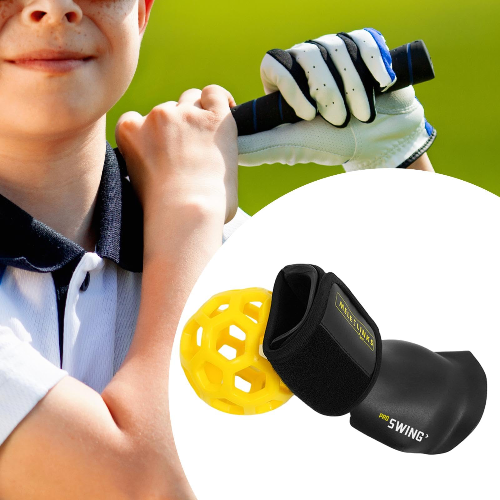 Golf Swing Trainer Ball - Golf Training Aid for Posture Correction & Wrist Strengthening | Practice Equipment for Golf Beginners | Improve Swing at Home, Driving Range & Backyard Practice