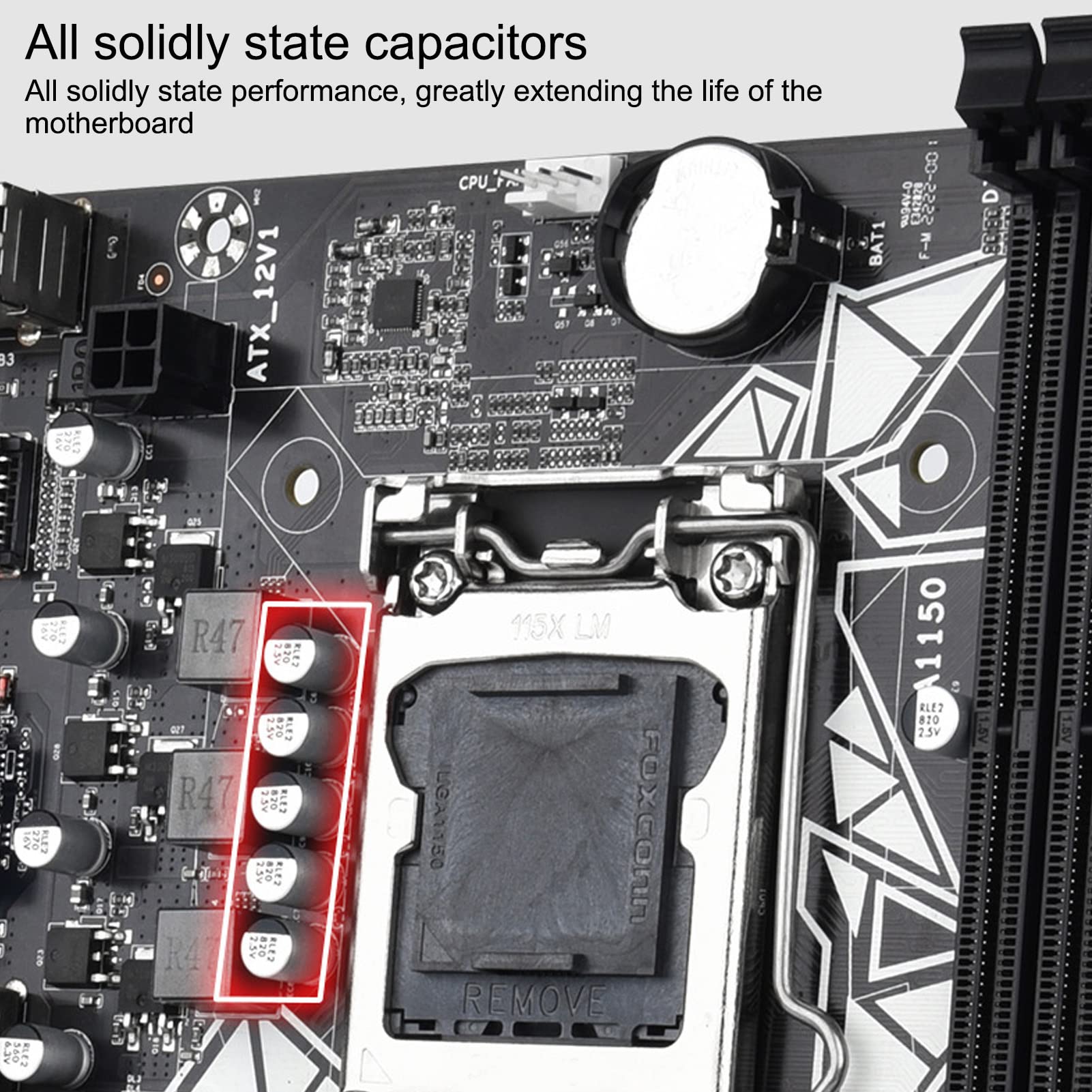 H81A LGA1150 DDR3 Gaming Motherboard with HD Multimedia & VGA Mini PCIE Interface - High Performance Desktop PC Motherboard for Gaming, Work & Multimedia