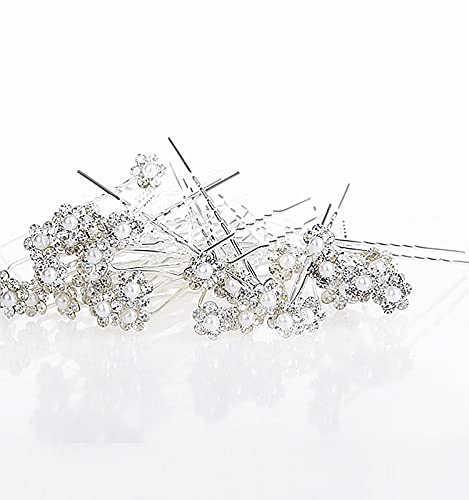 Samyak 12-Piece Silver Studded Juda Bun Bobby Pins & Hair Clips for Women & Girls – Perfect for Weddings, Parties & Everyday Hairstyles