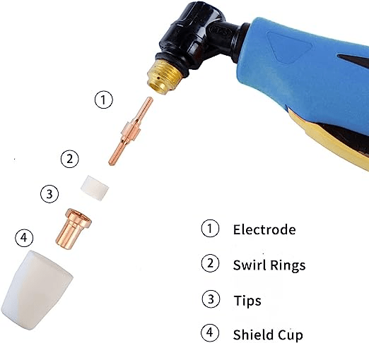 SSimder 65Pcs Plasma Cutter Torch Consumables Kit - Electrodes, Nozzles & Tips for Metal Cutting, Welding & Fabrication | Compatible with Most Plasma Cutters