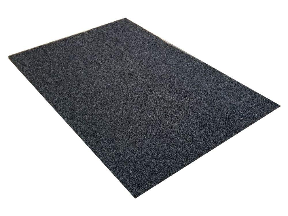 VinLoop Vinyl Loop Mat - Non-Slip Bathroom Rug, Pool Deck Mat & Locker Room Flooring - Water Drainage Shower Mat (3x8 Feet, Black) - Perfect for Wet Areas, Gym Showers & Spa Floors