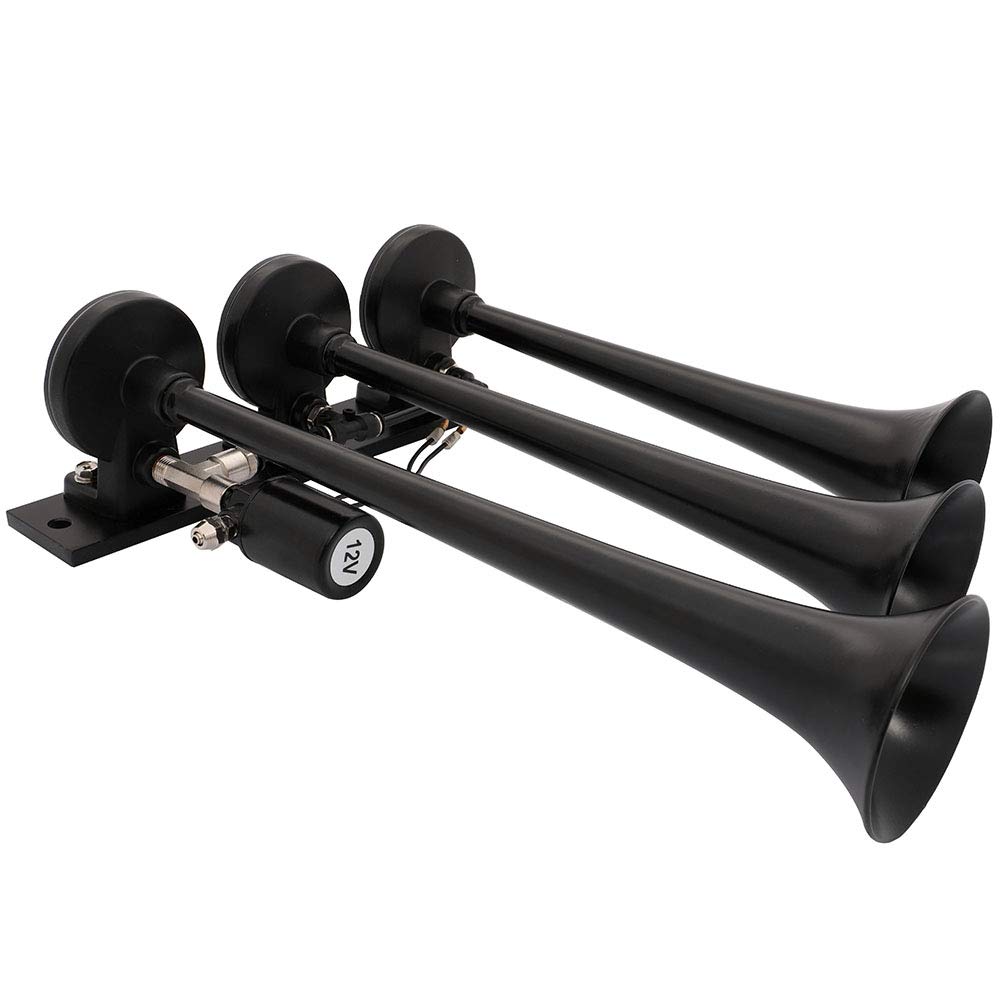 ECCPP 12V 3 Trumpet Air Horn Kit with 150PSI Air Compressor & 0.5Gal Tank - Loud Train Horn for Trucks, Cars, Boats, RVs - Perfect for Emergency Alerts & Vehicle Safety