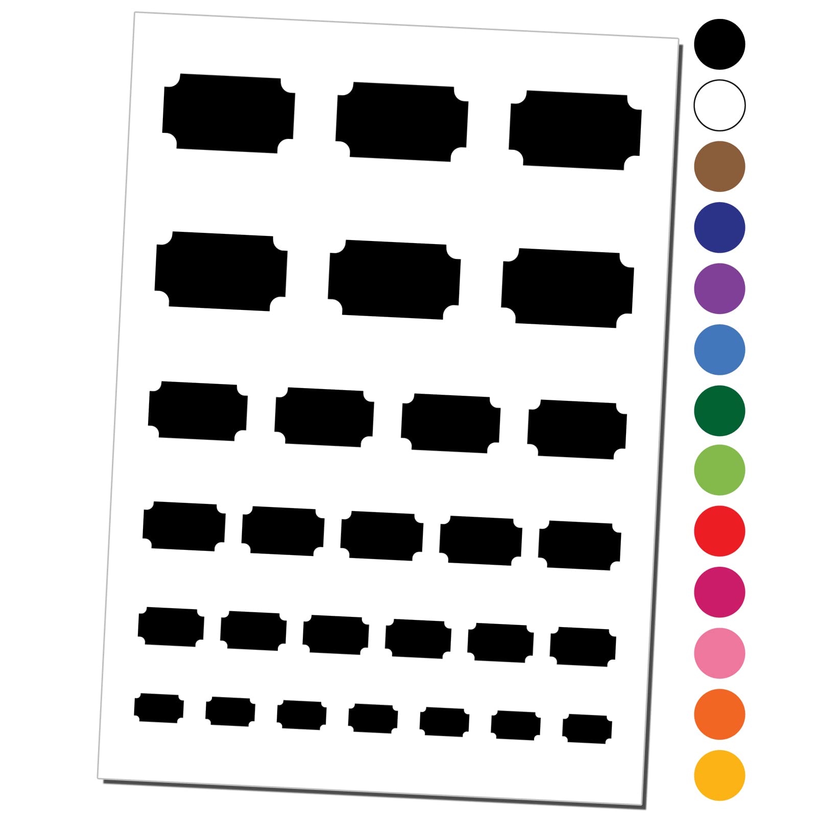 Waterproof Fake Tattoo Stickers - Movie Theater Raffle Temporary Body Art Set (Black) - Perfect for Halloween Costumes, Cosplay, Parties & Events