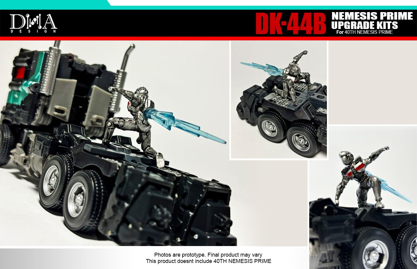 DNA Design DK 44B Upgrade Kit for Transformers RotB Nemesis Prime 40th Anniversary - Custom Parts for Action Figure Collectors & Display Enhancement