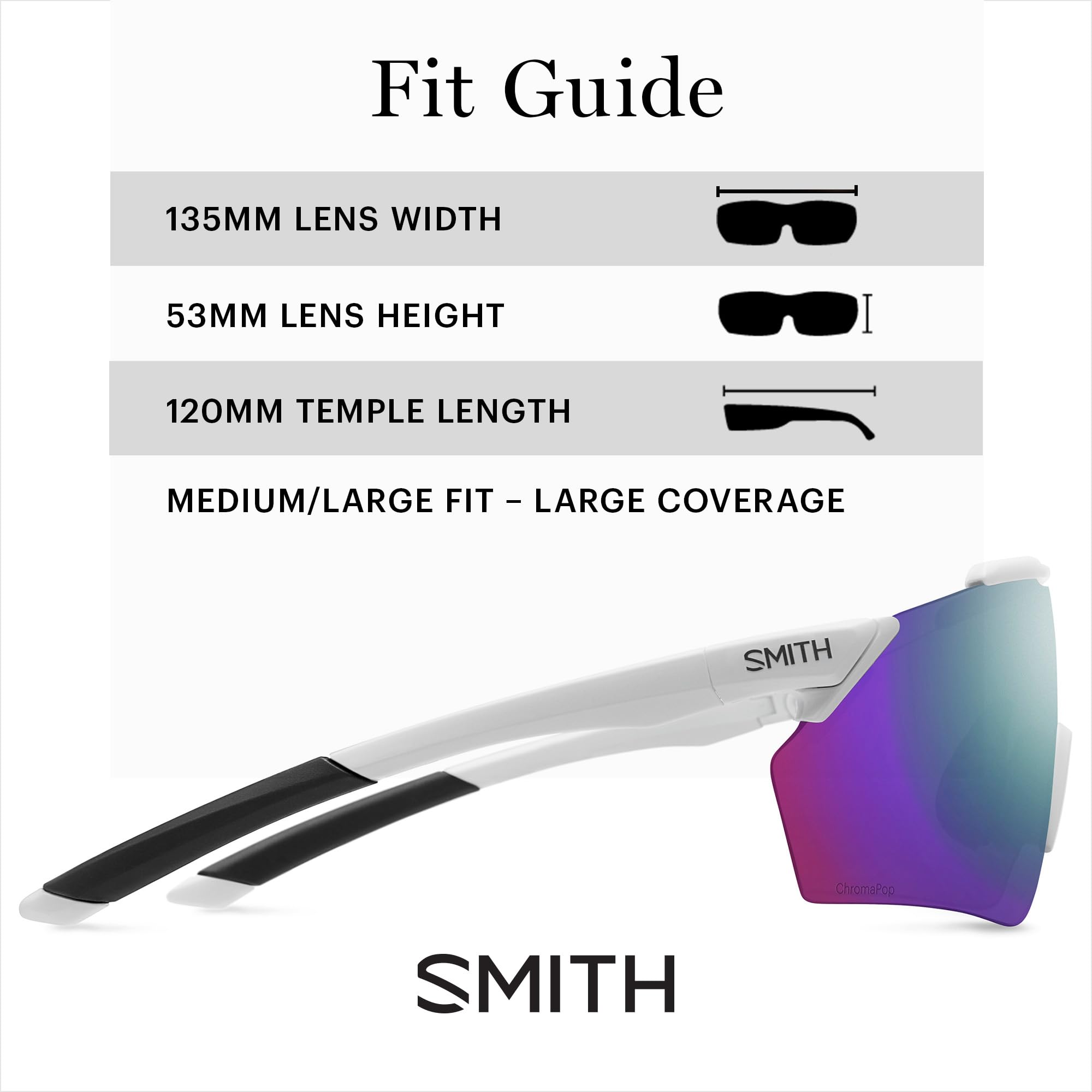 SMITH Ruckus Performance Sports Sunglasses for Men & Women - Polarized Shield Lens for Running, Cycling, Mountain Biking - UV Protection & Anti-Glare for Outdoor Adventures