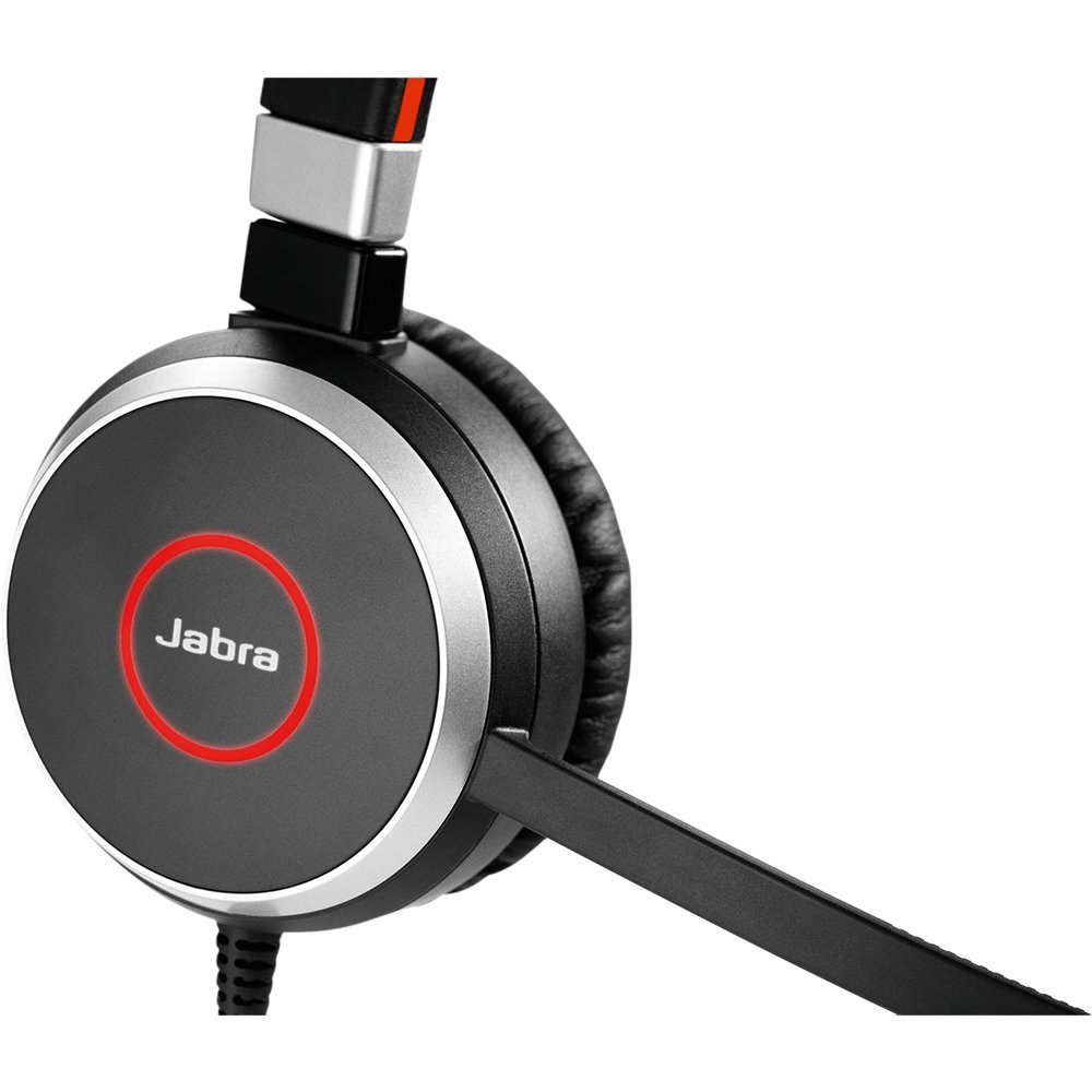Jabra Evolve 40 UC Stereo Wired Headset with Noise-Canceling Mic | Professional Office Headphones for Calls & Music | Certified Renewed (US Retail Packaging) - Perfect for Remote Work, Video Conferencing & Gaming
