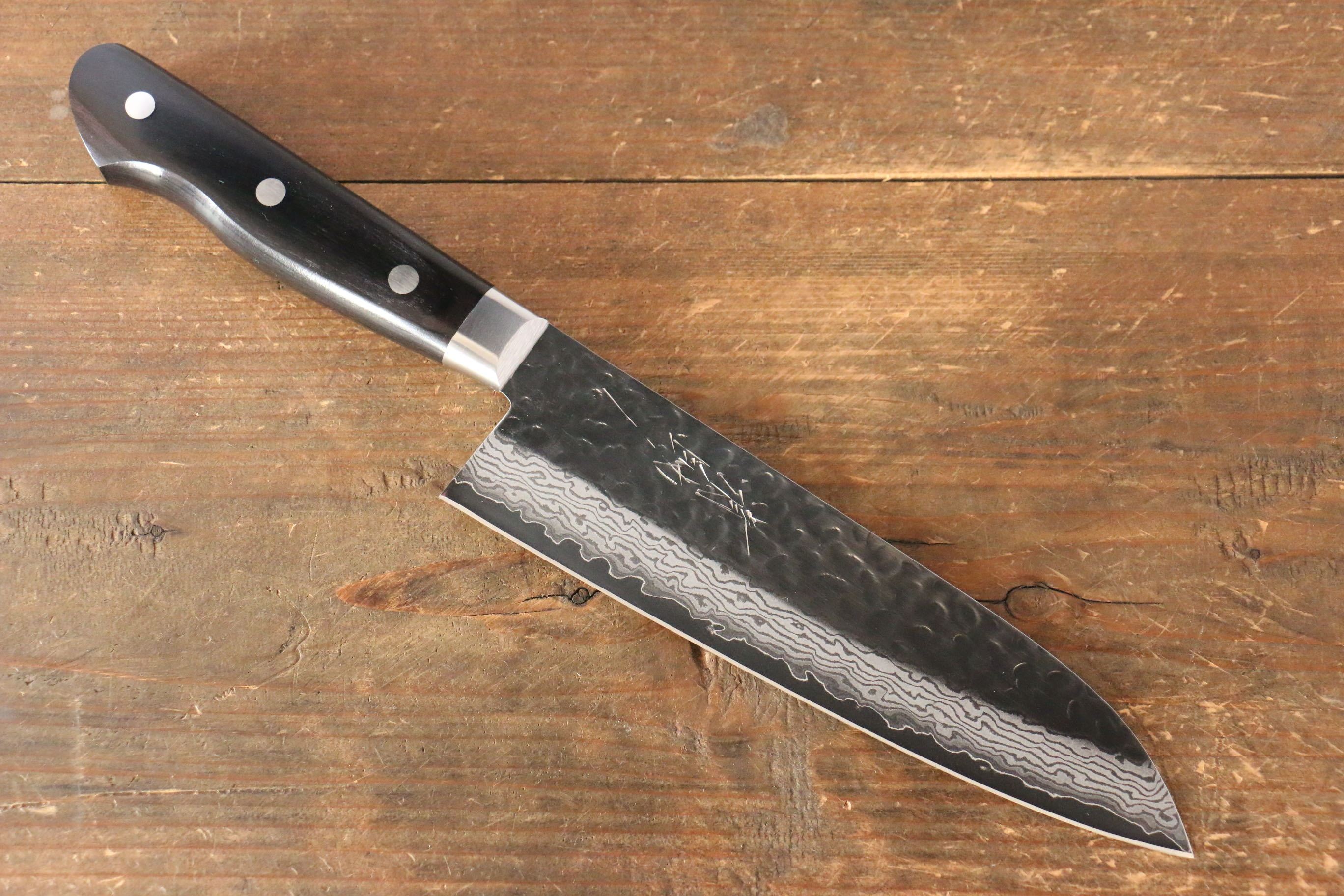 Premium Seisuke VG10 17-Layer Damascus Santoku Knife 180mm with Pakkawood Handle - Perfect for Slicing, Dicing & Precision Cooking in Professional & Home Kitchens