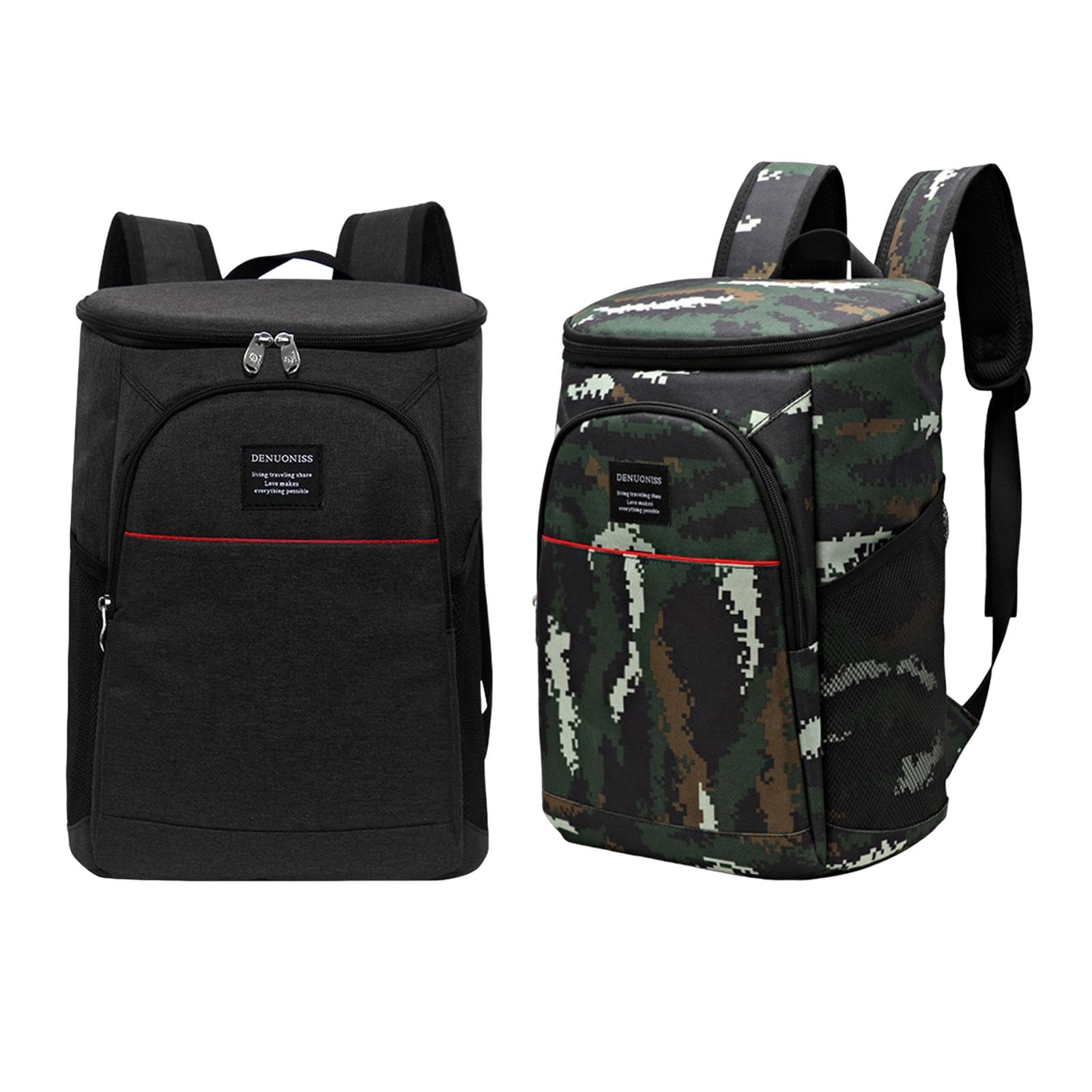 CALANDIS® Insulated Backpack Cooler with Adjustable Shoulder Straps - Thermal Lunch Bag for Picnic, Beach, Camping & Outdoor Activities - Black (1 Pack) | Perfect for Hiking, Tailgating & Travel