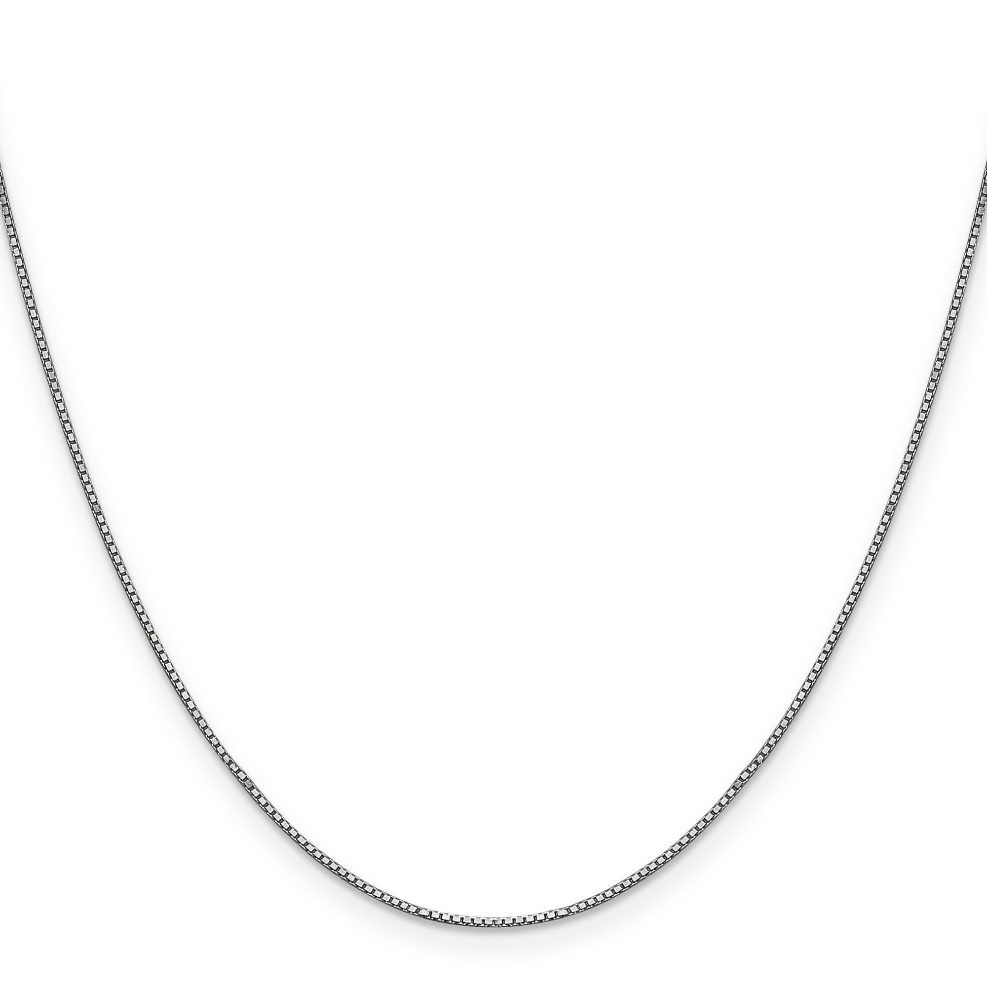 10K White Gold Classic Box Chain Necklace, Bracelet or Anklet - Elegant Jewelry for Women, Gift for Her, Perfect for Weddings, Parties & Everyday Wear