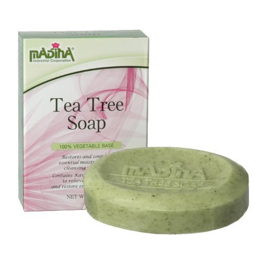 Tea Tree Oil Soap for Acne - Natural Antimicrobial Bar Soap with Tea Tree Extract for Oily & Acne-Prone Skin - Deep Cleansing & Soothing Facial & Body Wash - Perfect for Daily Skincare Routine & Post-Workout Cleansing