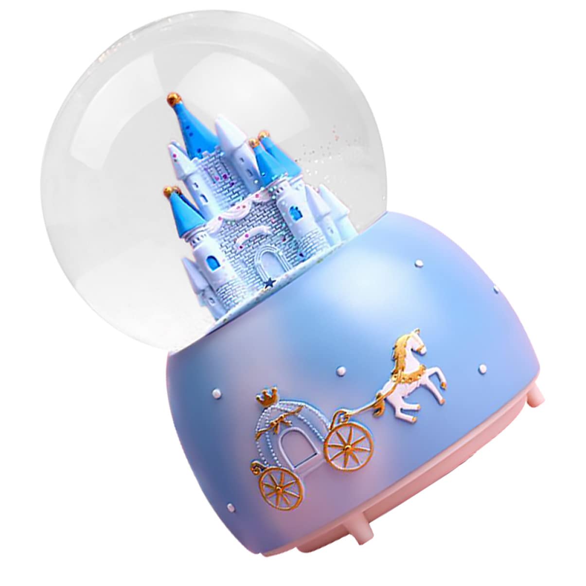 VALICLUD Crystal Ball Music Box - Enchanted Castle Glass Globe with Rotating Base & Melody, Perfect for Home Decor, Gift Giving & Fantasy Theme Parties