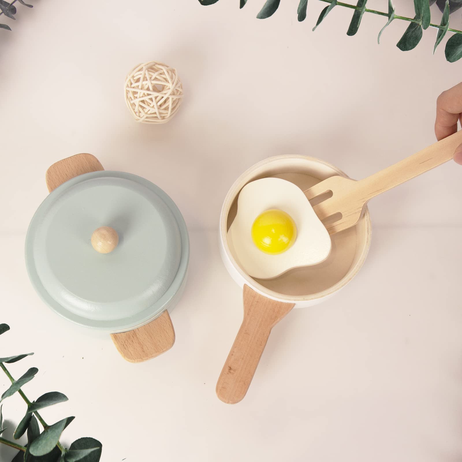 Premium Wooden Toddler Play Kitchen Set with Utensils & Accessories, Montessori Pretend Cooking Toy, Educational Gift for Kids 3+, Perfect for Home, Preschool & Daycare Playtime