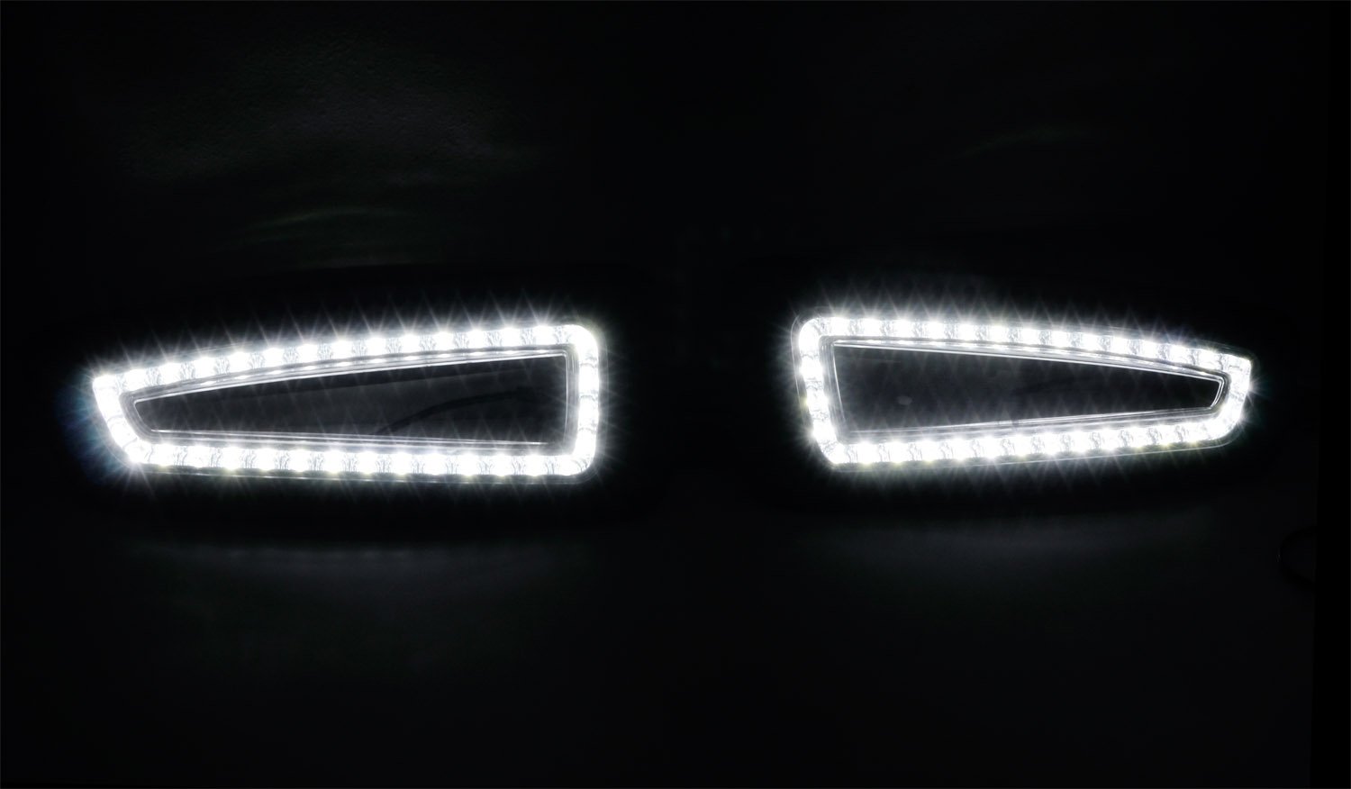 iJDMTOY White LED Daytime Running Lights for 2010-2014 Ford Raptor SVT - Direct Fit Bumper Opening with 66x 15W SMD LEDs | DRL Fog Lights for Off-Road & Daily Driving