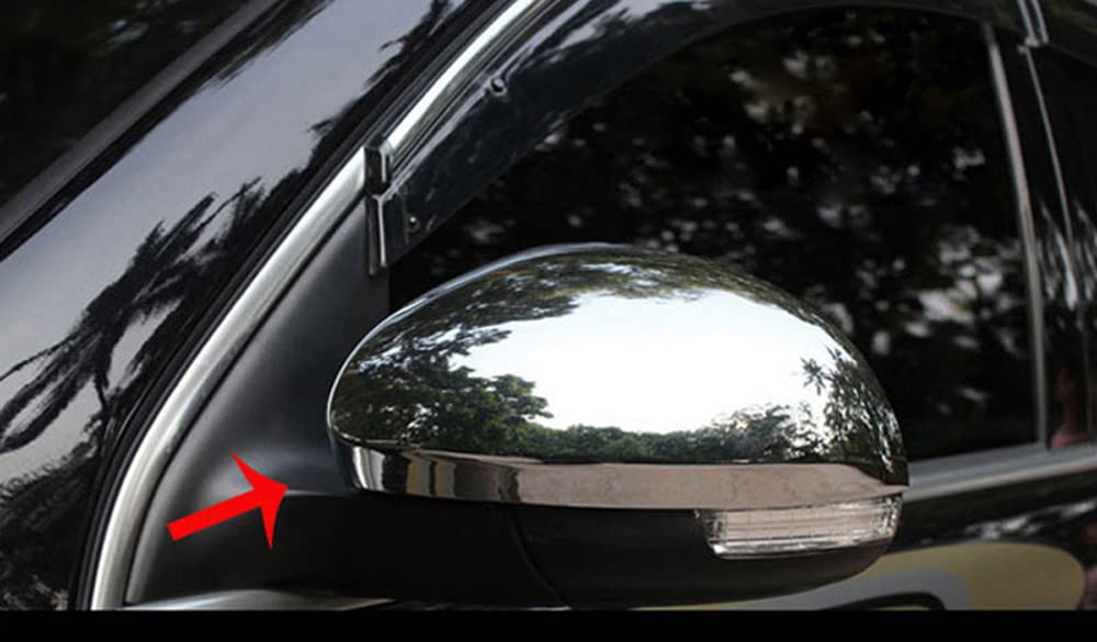 Volkswagen VW Tiguan Side Door Mirror Cap ABS Chrome Cover (2009-2016) - Replacement Rearview Mirror Trim for Enhanced Style & Protection | Perfect for Car Upgrades & Customization