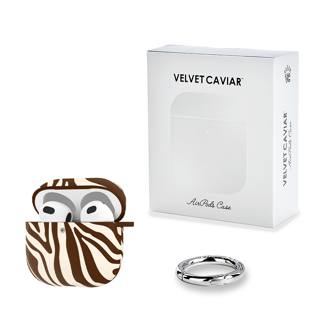 Premium Coco Zebra Pattern AirPods Case - Stylish Protective Cover for AirPods 1/2/3 & Pro - Perfect for Travel, Work & Everyday Use