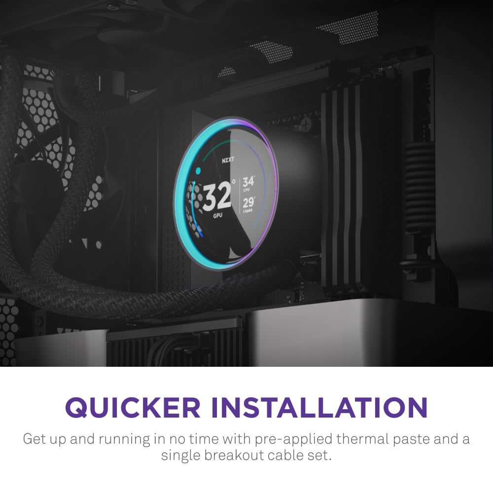 NZXT Kraken Elite 360 (2024) AIO Liquid CPU Cooler - 360mm Radiator with 3 F120P Fans - Customizable 2.72