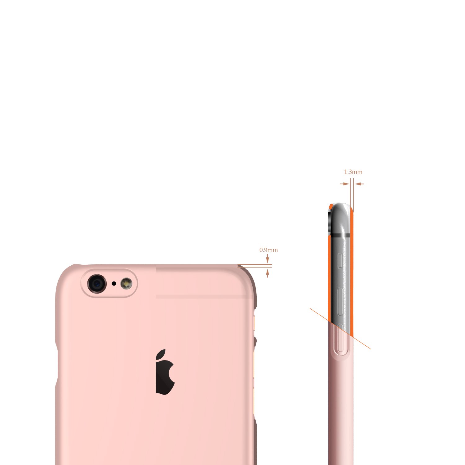 LUVVITT SVELTE Slim Fit iPhone 6/6s Case - Premium Matte Finish Hard Cover [Rose Gold] | Protective & Stylish Phone Cover for Women & Men | Perfect for Daily Use, Work & Travel