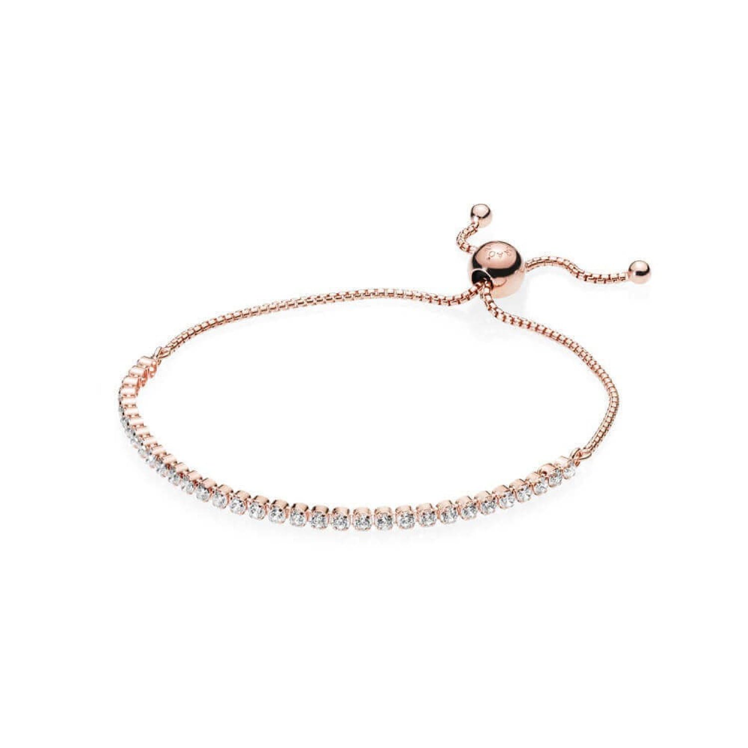 Elegant Rose Gold Tennis Bracelet with Sparkling Clear CZ Stones - Perfect for Weddings, Parties & Everyday Glamour