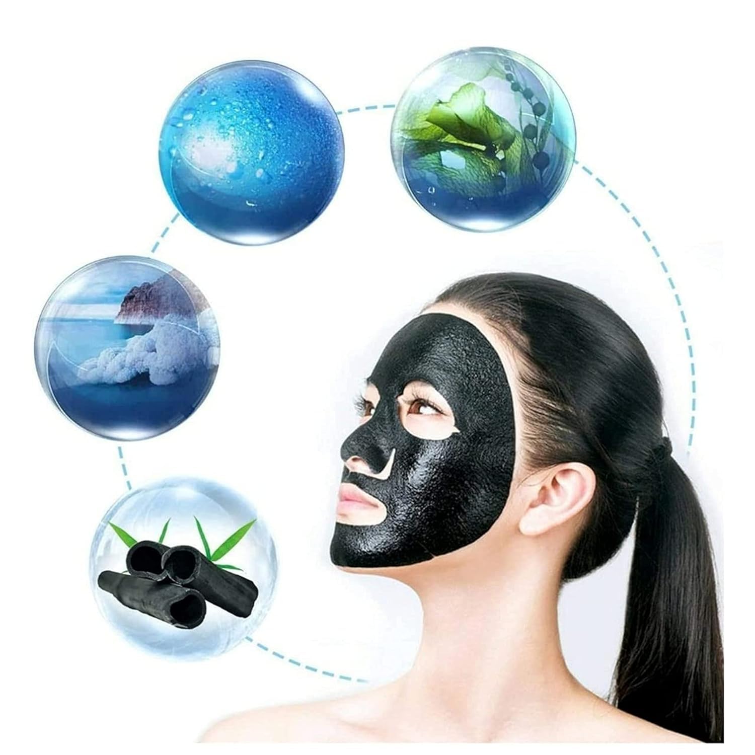Green Tea & Charcoal Clay Face Mask Set - Purifying Stick Mask & Peel Off Mask for Oil Control, Anti-Acne & Deep Cleansing | Detoxifying Facial Treatment for Oily & Problem Skin | Perfect for Daily Skincare Routine & Spa Night