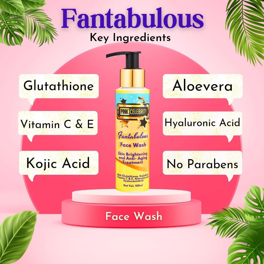 Fantabulous Pore Cleansing Face Wash for Acne & Oily Skin - Brightening Vegan Formula, Paraben-Free (100ml x 2 Pack) | Daily Deep Cleansing for Clear, Healthy Skin | Perfect for Men & Women