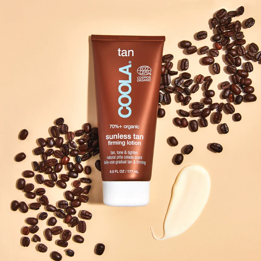 COOLA Organic Sunless Tan Firming Lotion - Natural Self Tanner for Face & Body, Vegan & Cruelty Free, Gradual Tan Moisturizer for Sun-Kissed Glow - Perfect for Beach, Vacation & Everyday Use