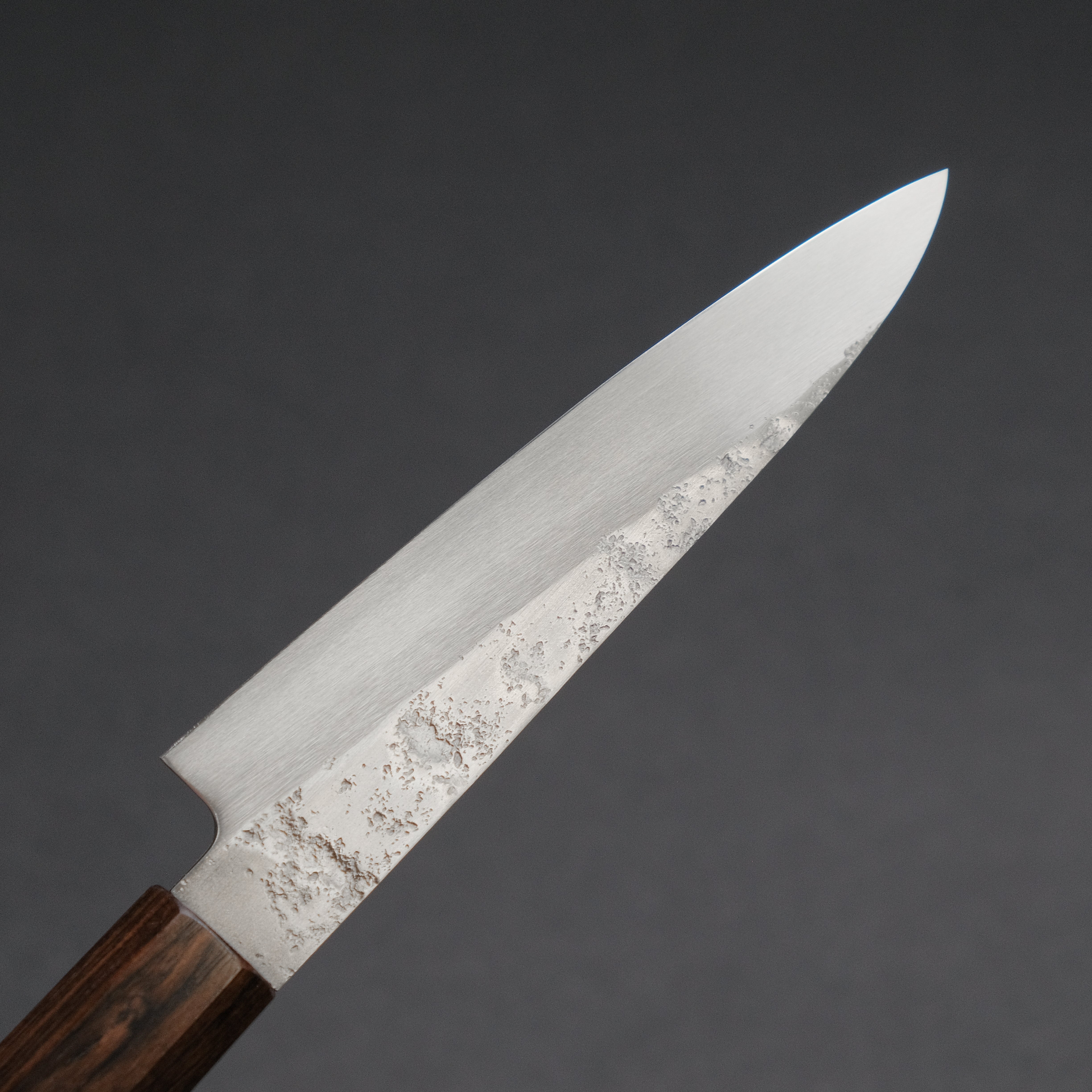 Hitohira Imojiya TH Silver #3 Nashiji Petty Knife 120mm - Japanese Chef Knife with Ebony Wood Handle - Perfect for Precision Slicing, Fruit Cutting & Small Kitchen Tasks