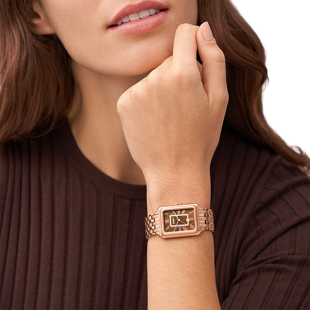 Fossil Raquel ES5323 Women's Leather Watch - Stylish & Water-Resistant for Everyday Wear, Office & Casual Outfits