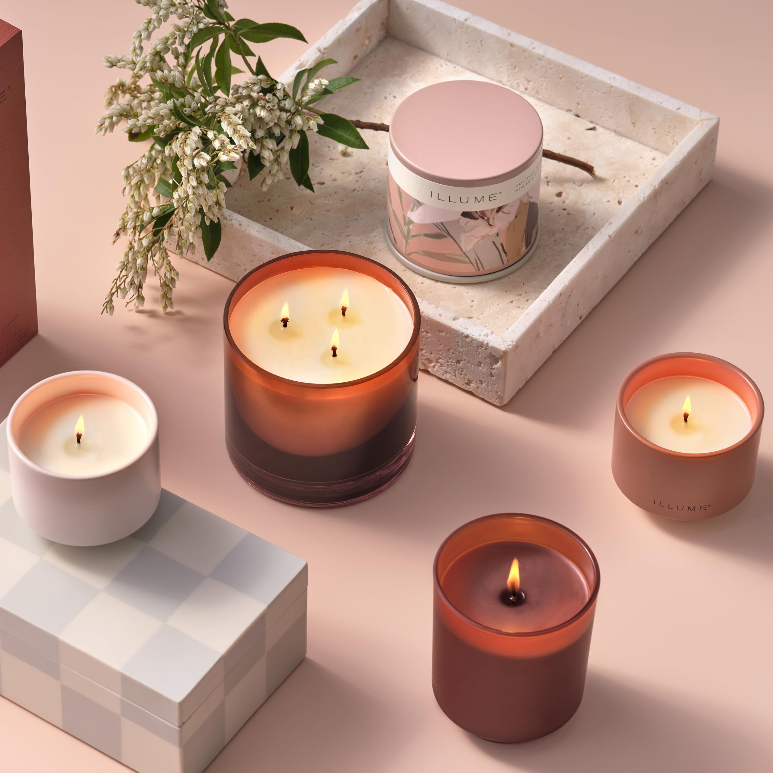 Illume Beautifully Done Essentials Coconut Milk Mango Scented Candle in Decorative Tin - Perfect for Home Decor, Spa Relaxation & Romantic Ambiance