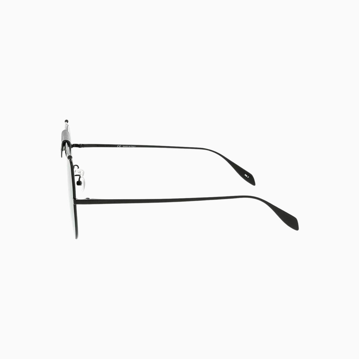 Alexander McQueen Metal Black Sunglasses for Men & Women - Luxury Designer Shades for Fashion & UV Protection | Perfect for Outdoor, Driving, Travel & Everyday Wear