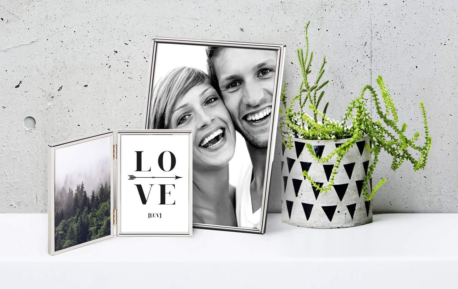 Chloe Silver Picture Frame 20x25cm - Elegant Portrait Photo Frame for Wall Display, Home Decor, Wedding & Gift Ideas