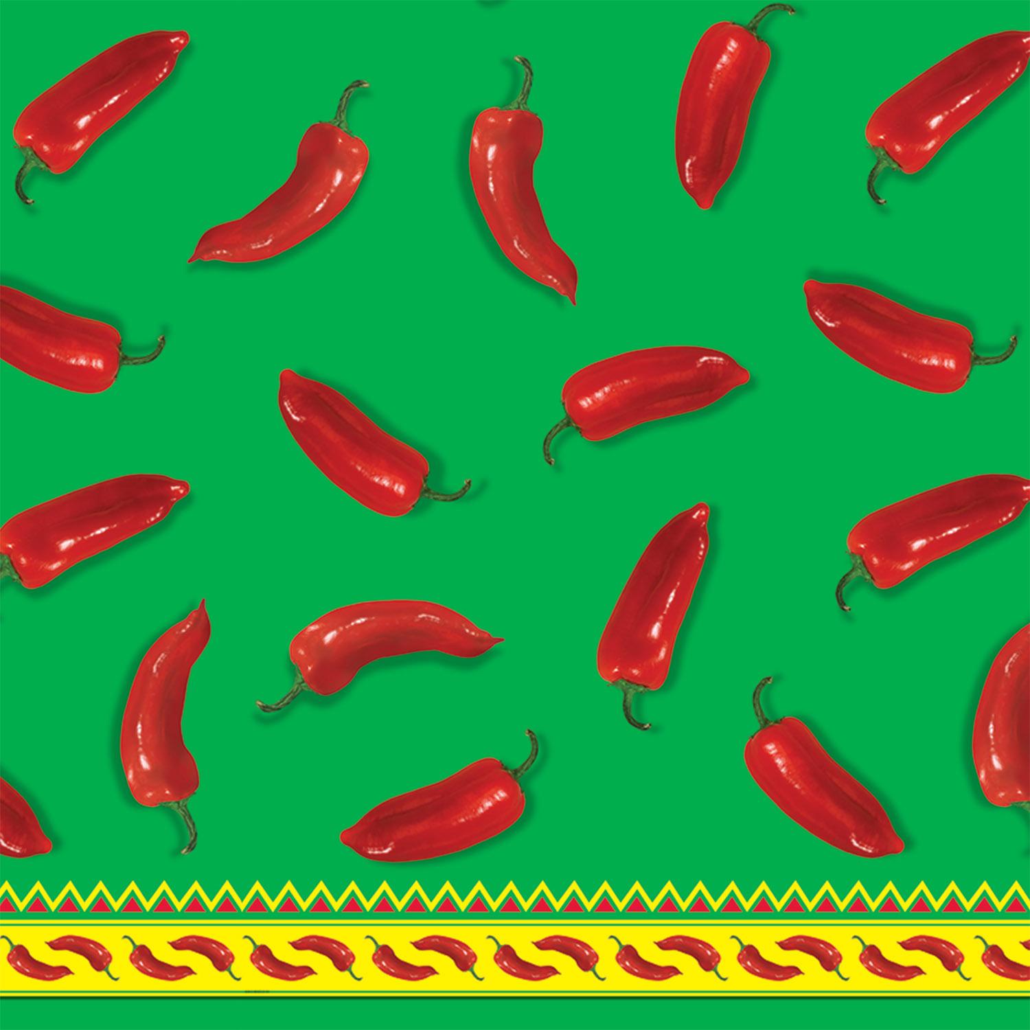 12 Pack Beistle Fiesta Chili Pepper Table Covers - Colorful Mexican Theme Party Decorations for Cinco de Mayo, Taco Tuesday & Fiesta Celebrations