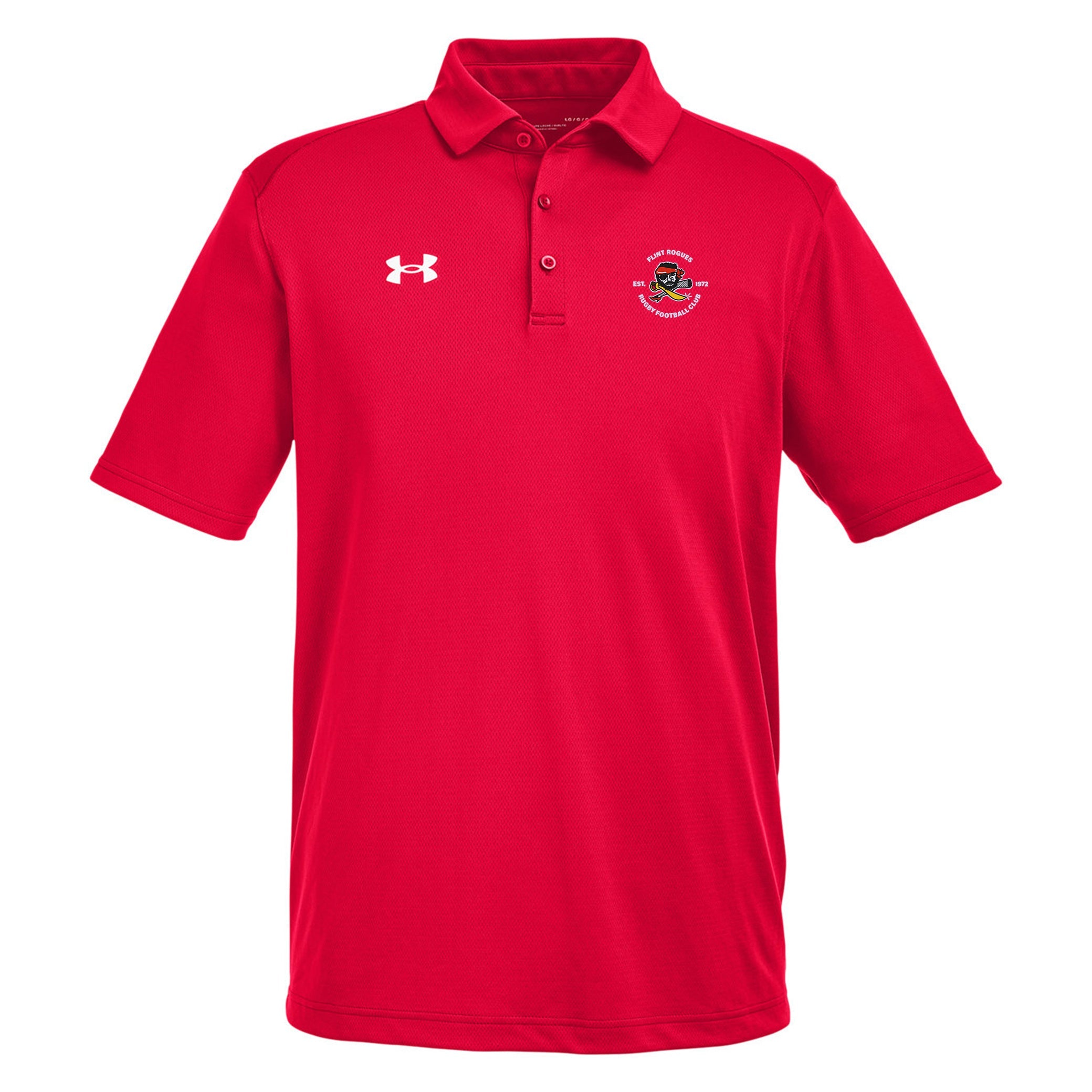 Flint Rogues RFC UA Team Tech Polo - Moisture-Wicking Performance Shirt for Rugby & Training - Men's Athletic Polo for Sports & Casual Wear
