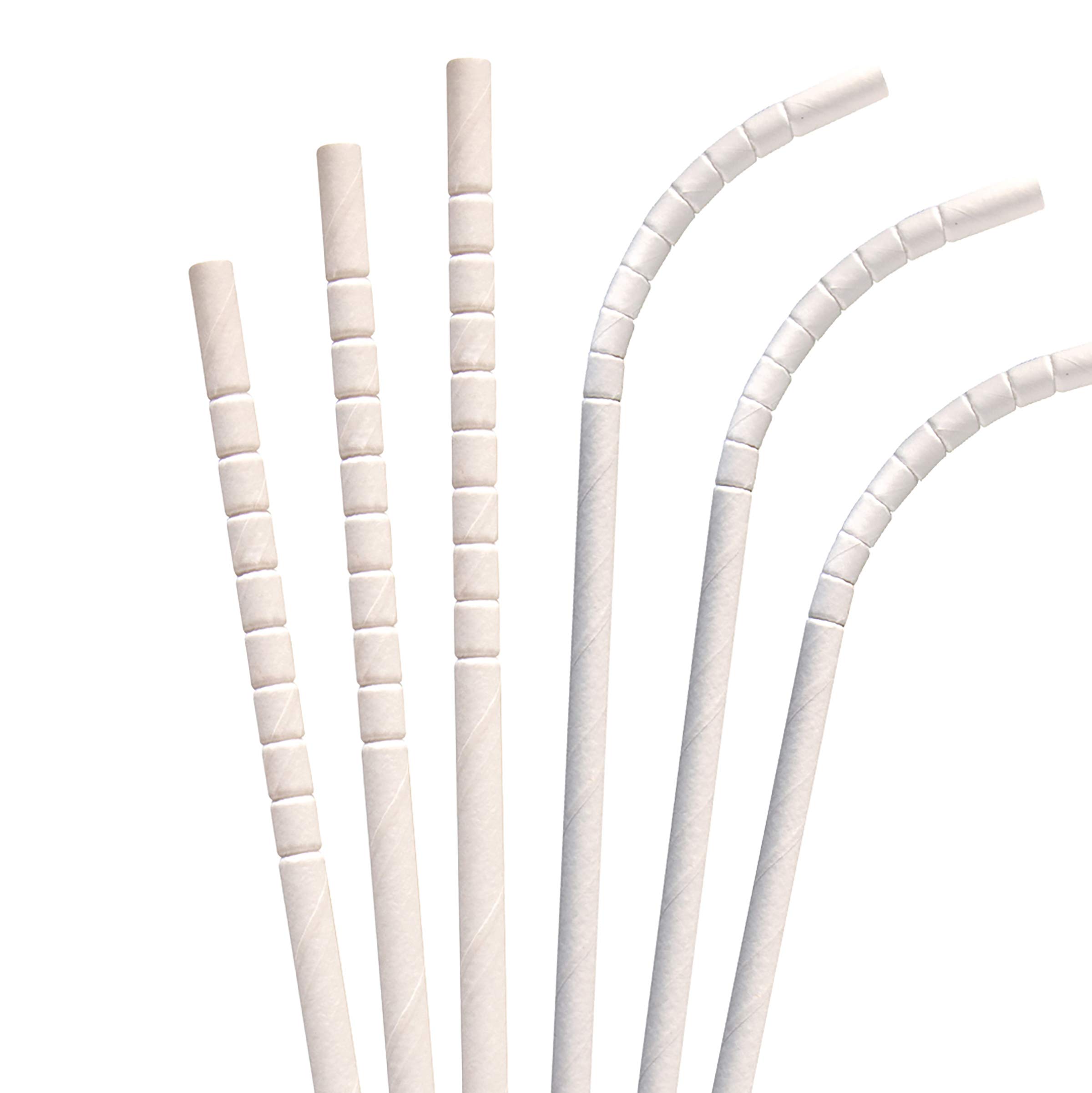 Biodegradable Eco-Friendly Paper Straws - Compostable White Jumbo 7.75 Inch Drinking Straws (4800 Count) | Perfect for Restaurants, Cafes, Parties & Sustainable Events