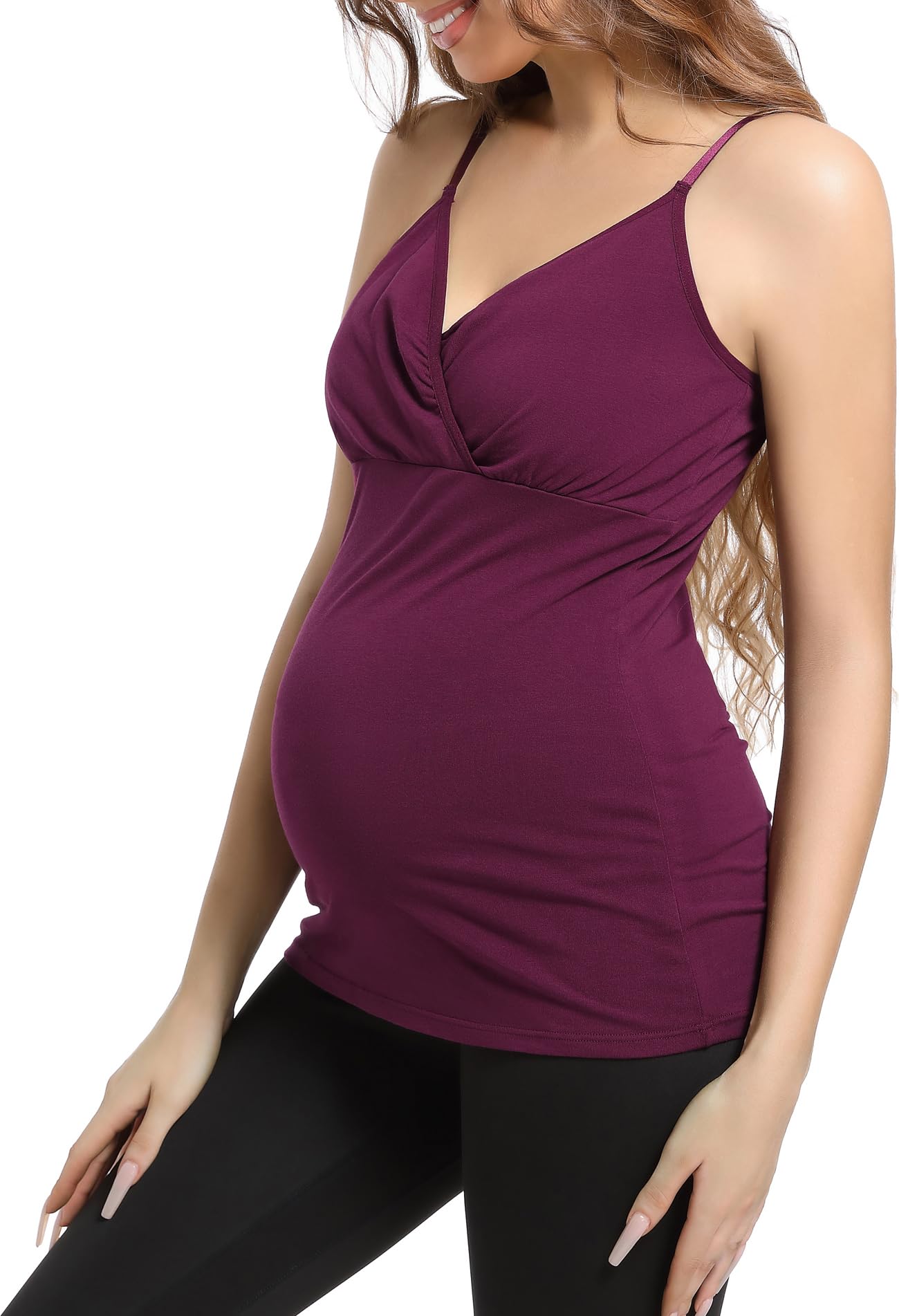 Maternity Nursing Tops for Breastfeeding - Comfortable Tank Shirt & Sleep Bra for Nursing Mothers - Perfect for Daytime Wear and Nighttime Nursing