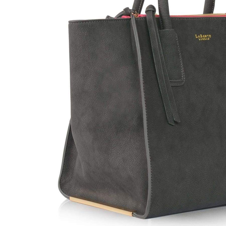 Stylish Demi Vegan Leather Winged Tote Bag for Women - Trendy Grey Handbag | Perfect for Work, Travel & Everyday Use