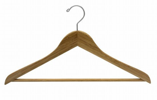 Premium Dark Bamboo Flat Suit Hanger - Space Saving Closet Organizer for Jackets, Coats & Dresses - Perfect for Home, Office & Travel Wardrobe Organization