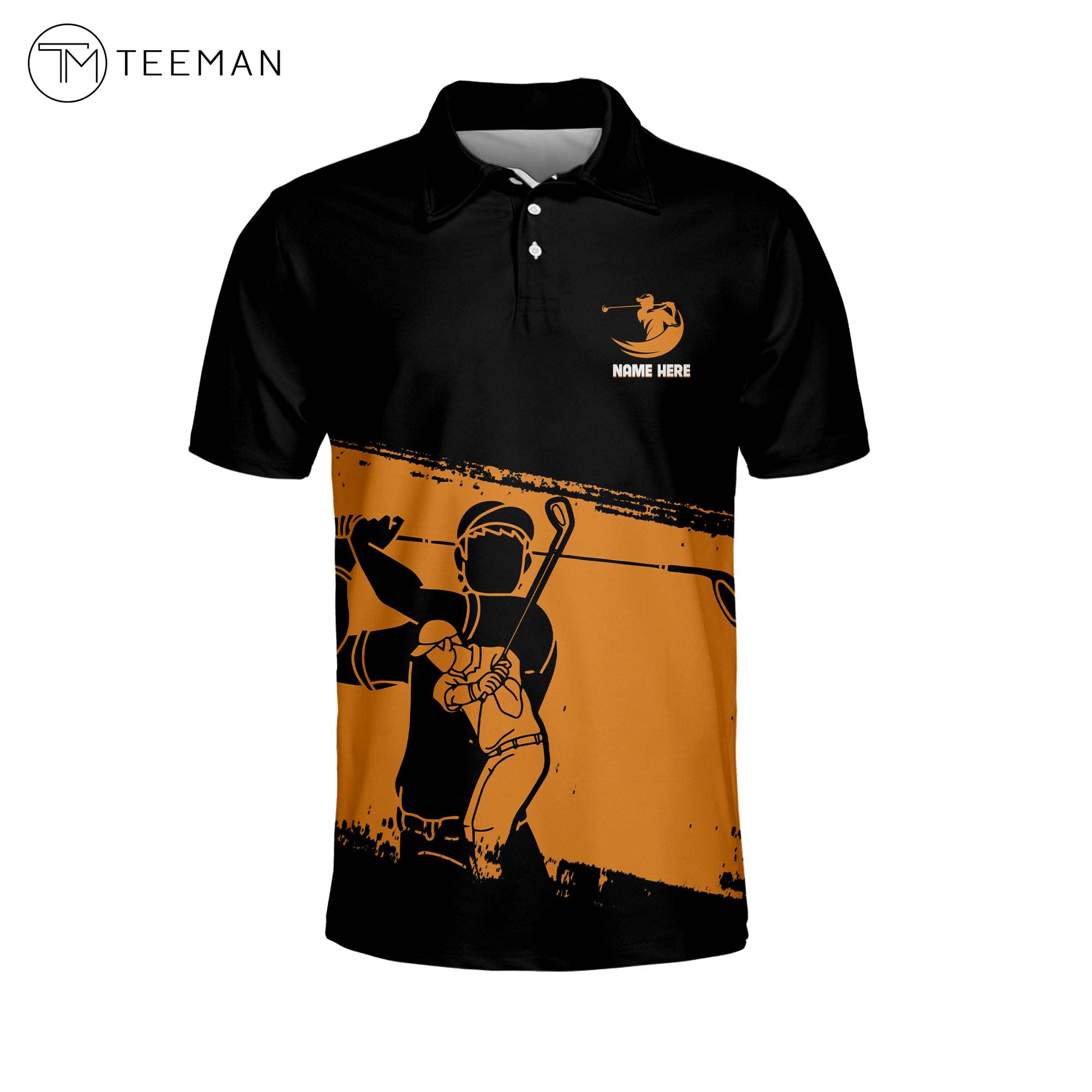 TEEMAN Custom Funny Golf Shirts for Men - Short Sleeve Polo Shirts with Personalized Designs - Perfect for Golf Tournaments, Team Events & Casual Wear
