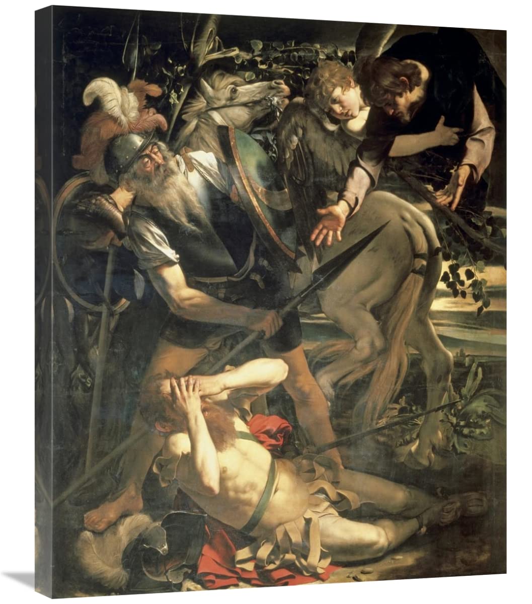 30 Inch St. Paul Conversion Art Print by Caravaggio - Famous Baroque Religious Painting for Home Decor, Office Wall Art & Gift