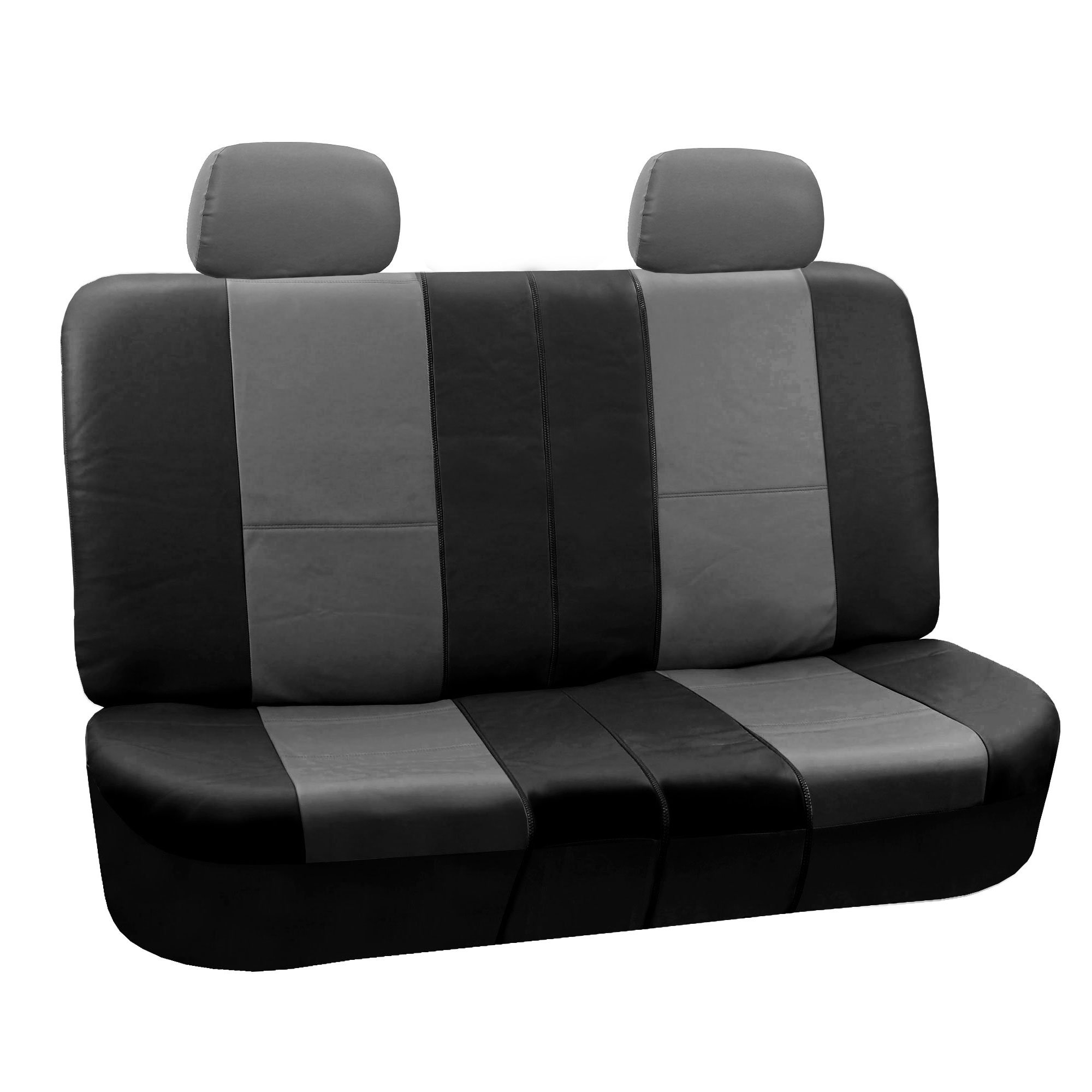 Premium FH Group PU Leather Car Seat Cover - Universal Fit for Back Seat, Rear Split Bench, SUV, Sedan & Van | Durable Seat Protector for Pets & Kids | Perfect for Road Trips, Daily Commute & Family Travel
