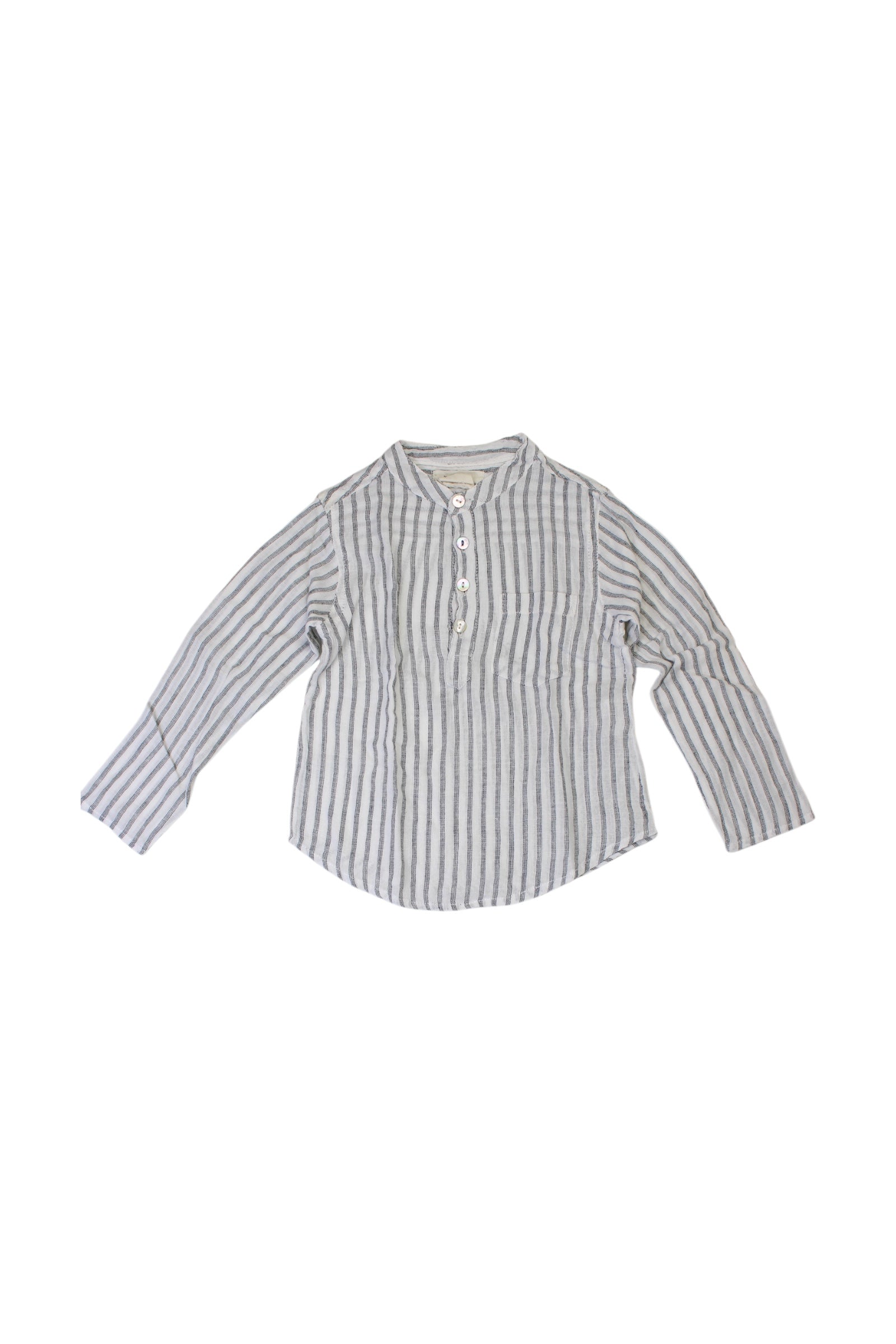 Arsène Et Les Pipelettes Striped Long Sleeve Shirt for Toddlers - Size 2T | Cute & Comfortable Boys' Casual Wear for Playdates & Preschool