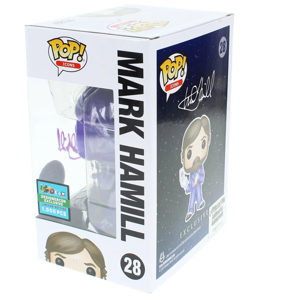 Mark Hamill Autographed Joker Funko Pop #28 Variant with COA - Limited Edition D/100 - Batman Collectible for Display & Gifting