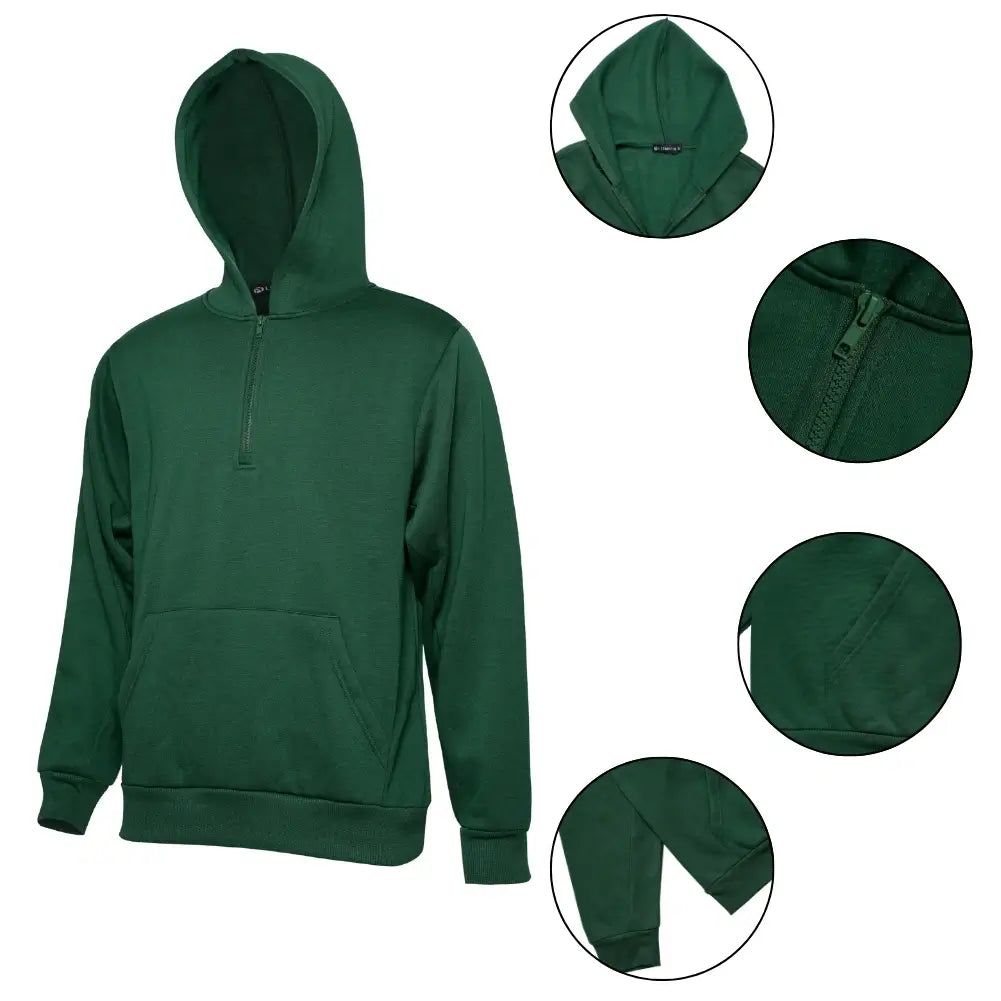Men's Oversized Quarter Zip Hoodie Sweatshirt - Comfortable Pullover for Casual Wear, Gym & Outdoor Activities