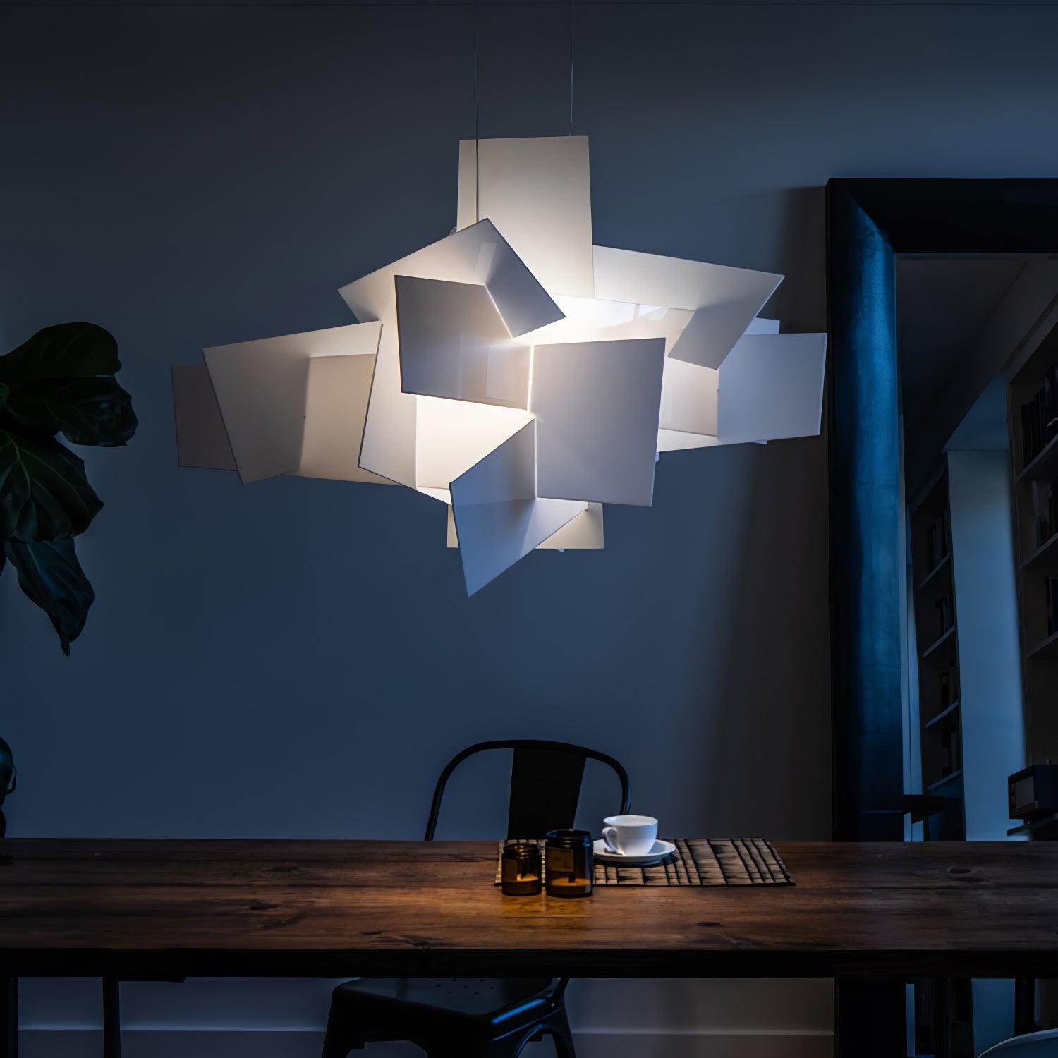 White Frato Pendant Lamp - Modern Glass Hanging Light Fixture for Dining Room, Kitchen Island & Bedroom Decor